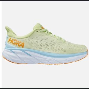 HOKA Men's Clifton Running Shoes Mens 11.5 D Butterfly Green Blue White